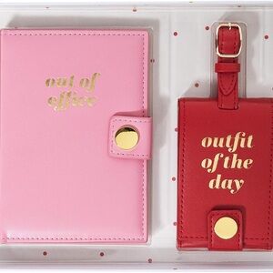 Graphique Passport Case & Luggage Tag Set - Out of Office/Outfit of the Day